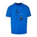 T-Shirt MERCHCODE "Merchcode Herren Last Year Heavy Oversize Tee", Herren, Gr. 4XL, blau (cobaltblau), 100% Baumwolle, unifarben, casual, oversize, Rundhals, Kurzarm, Shirts