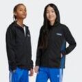 Kapuzensweatshirt ADIDAS ORIGINALS "ADIBREAK FZ HD", Kinder, Gr. 146, schwarz, Obermaterial: 100% Polyester, sportlich, Sweatshirts