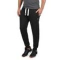 Jogginghose SOLID "Jogginghose SDBenn", Herren, Gr. L, N-Gr, schwarz, Web, Obermaterial: 50% Baumwolle CO. 50% Polyester PES., casual, regular fit lang, Hosen