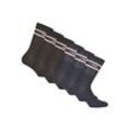 Kurzsocken FILA "Socken 6er Pack", Damen, Gr. 35, schwarz (schwarz, blau), Obermaterial: 80% Baumwolle CO. 18% Polyester PES. 2% Elasthan EL., Socken