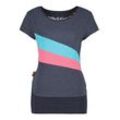 T-Shirt ALIFE & KICKIN "Damen CleaAK", Damen, Gr. S, blau (marine), 65% Baumwolle 35% Polyester, Kurzarm, Shirts