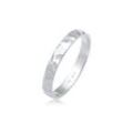 Fingerring ELLI "Basic Bandring Fein Gehämmert 925 Silber" Gr. 52, silber, Fingerringe, Damen, 52mm, ohne Stein, Silber 925 (Sterlingsilber)