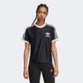 T-Shirt ADIDAS ORIGINALS "3 S PNST TEE", Damen, Gr. XS, schwarz, Obermaterial: 100% Polyester, sportlich, Shirts