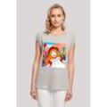 T-Shirt F4NT4STIC "Alice im Wunderland Double Alice", Damen, Gr. 4XL, grau (erdgrau), Obermaterial: 100% Baumwolle, casual, regular fit, Rundhals, Kurzarm ohne Bündchen, Shirts, Retro, Heroes of Childhood, TV Serie