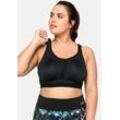 Sport-BH SHEEGO "Große Größen", Damen, Gr. 85, Cup F, schwarz, Obermaterial: 90% Polyester (COOLMAX), 10% Elasthan (LYCRA), BHs, mit 2 Tragevarianten