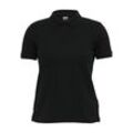 Poloshirt URBAN CLASSICS "Urban Classics Ladies Polo Shirt", Damen, Gr. L, schwarz, 100% Baumwolle, unifarben, klassisch, normal, amerikanischer Ausschnitt, Kurzarm, Shirts