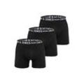 Boxershorts JACK & JONES "Boxershort SENSE TRUNKS 3 PACK 3er Pack", Herren, Gr. L, schwarz, Obermaterial: 95% Baumwolle CO. 5% Elasthan EL., Unterhosen