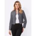 Boleroblazer CLASSIC BASICS "Boleroblazer", Damen, Gr. 38, grau, 100% Polyester, Langarm, Blazer