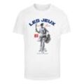 T-Shirt MISTERTEE "MisterTee Les Jeux De Paris Tee", Herren, Gr. 4XL, weiß, 100% Baumwolle, bedruckt, casual, normal, Rundhals, Kurzarm, Shirts