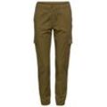 Cargohose CHAMPION "Icons Twill Cuff Cargo Pant", Kinder, Gr. L (152/158), N-Gr, grün (oliv), Web, Obermaterial: 98% Baumwolle, 2% Elasthan, unifarben, sportlich, regular fit, Hosen, mit Cargotaschen