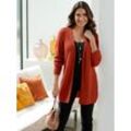 Strickjacke CLASSIC BASICS, Damen, Gr. 38, rot (rostrot), 100% Polyacryl, unifarben, Langarm, Strickjacken