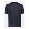 T-Shirt LINDBERGH "Lindbergh T-shirt", Herren, Gr. L, blau (navy), Oberstoff: 100% Baumwolle, Rundhals, Kurzarm, Shirts