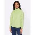 Fleeceshirt CLASSIC BASICS "Fleece-Shirt", Damen, Gr. 44, grün (pistazie), 100% Polyester, unifarben, Langarm, Shirts