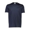 T-Shirt LINDBERGH "Lindbergh T-shirt", Herren, Gr. L, blau (navy), Oberstoff: 100% Baumwolle, lässig geschnitten, Rundhals, Kurzarm, Shirts