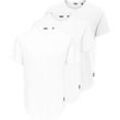 T-Shirt ONLY & SONS "ONSMATT LONGY SS TEE 3-PACK", Herren, Gr. M, weiß, Single Jersey, Obermaterial: 100% Baumwolle, unifarben, modisch, Rundhals, Kurzarm, Shirts