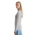 Langarmshirt MARC O'POLO DENIM "aus softem Organic Cotton-Jersey", Damen, Gr. L, weiß, Obermaterial: 100% Baumwolle, gestreift, casual, slim fit, Langarm normaler Saum, Shirts