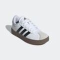 Sneaker ADIDAS SPORTSWEAR "VL COURT 3.0 KIDS", Gr. 36, schwarz-weiß (cloud weiß, core schwarz, grau one), Synthetik, Leder, sportlich, Schuhe, inspiriert vom Design des adidas samba