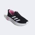 Slip-On Sneaker ADIDAS SPORTSWEAR "CLOUDFOAM MOVE LOUNGER", Gr. 38,5, schwarz-weiß (core schwarz, cloud weiß, bliss pink), Textil, Synthetik, sportlich, Schuhe