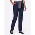 Webhose CLASSIC BASICS, Damen, Gr. 19, Kurzgrößen, blau (marine), 100% Polyester, unifarben, lang, Hosen