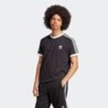 T-Shirt ADIDAS ORIGINALS "3-STRIPES TEE", Herren, Gr. L, schwarz, Obermaterial: 100% Baumwolle, sportlich, Rundhals, Kurzarm, Shirts