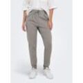 Jogger Pants ONLY "ONLPOPTRASH LIFE EASY COL PANT PNT NOOS", Damen, Gr. L (40), Länge 30, grün (rock ridge), Milano Rib, Obermaterial: 63% Viskose, 32% Nylon, 5% Elasthan, unifarben, modisch, regular fit lang, Hosen, bequeme Form mit elastischem Bund und Kordelzug