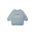 Sweatshirt LILIPUT "i am smart, kind loved, brave", Herren, Gr. 110/116, blau (hellblau), 80% Baumwolle, 20% Polyester, bedruckt, normal, Rundhals, Langarm, Sweatshirts, mit aussagekräftigem Statementprint