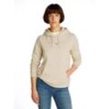 Kapuzensweatshirt TOMMY JEANS CURVE "TJW REG TONAL LINEAR HOODIE EXT", Damen, Gr. 5XL (50), beige (newsprint), Sweatware, Obermaterial: 80% Baumwolle, 20% Polyester, unifarben, bestickt, casual, regular fit hüftlang, Langarm elastischer Bund, Sweatshirts, in Großen Größen, Kapuze, Logostickerei