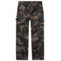 Cargohose BRANDIT "Brandit Herren Kids US Ranger Trouser", Jungen, Gr. 134/140, Normalgrößen, grün (schwarzcamo), 80% Polyester, 20% Baumwolle, relaxed fit, Hosen