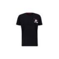 T-Shirt ALPHA INDUSTRIES "Alpha Industries Men - T-Shirts Flying Buzz Small Logo T", Herren, Gr. L, schwarz, Obermaterial: 100% Baumwolle, Kurzarm, Shirts