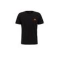 T-Shirt ALPHA INDUSTRIES "Alpha Industries Men - T-Shirts Basic T Small Logo", Herren, Gr. L, orange (schwarz, neon orange), Obermaterial: 100% Baumwolle, Kurzarm, Shirts