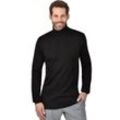 Rollkragenshirt TRIGEMA "TRIGEMA Langarm Ski- und Sport-Rollkragenpullover", Herren, Gr. XS, schwarz, 100% Baumwolle, Basic, Langarm, Shirts