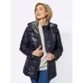 Steppjacke CASUAL LOOKS, Damen, Gr. 50, blau (marine), 100% Polyester, meliert, unifarben, Langarm, Jacken