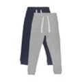 Jogginghose MINYMO "Jogginghose MIBasic", Jungen, Gr. 104, N-Gr, blau (schwarz navy), Web, Obermaterial: 100% Baumwolle CO., unifarben, casual, regular fit, Hosen