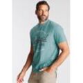 T-Shirt MAN'S WORLD, Herren, Gr. S (44/46), blau (türkis melange), Single Jersey, Obermaterial: 60% Baumwolle, 40% Polyester, casual, normal, Rundhals, Kurzarm, Shirts, Kurzarm, lässige Passform, aus Baumwollmischung, pflegeleicht