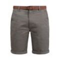 Chinoshorts SOLID "Chinoshorts SDMontijo", Herren, Gr. XL, N-Gr, grau (mid grau), Web, Obermaterial: 98% Baumwolle CO. 2% Elasthan EL., casual, regular fit kurz, Hosen