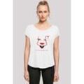 T-Shirt F4NT4STIC "IT Film ES Stephen King Pennywise Float", Damen, Gr. S, weiß, Obermaterial: 100% Baumwolle, casual, regular fit, Rundhals, Kurzarm ohne Bündchen, Shirts, Damen,Premium Merch,Lang,Longshirt,Bedruckt