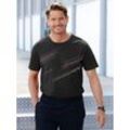 Rundhalsshirt CLASSIC "Freizeitshirt", Herren, Gr. 48/50, schwarz, 100% Baumwolle, unifarben, gemustert, Rundhals, Kurzarm, Shirts