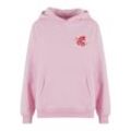 Kapuzenpullover MISS TEE "Miss Tee Lucky Cherry Ladies Fluffy Hoody", Damen, Gr. M, pink (softpink), 70% Baumwolle, 30% Polyester, mehrfarbig, casual, loose fit, ohne Ausschnitt, Langarm, Pullover