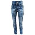 Bequeme Jeans FAMILY TRENDS "Jeans", Mädchen, Gr. 134, EURO-Größen, blau, 95% Baumwolle, 5% Elasthan, unifarben, Jeans 5-Pocket-Jeans, mit modischer Waschung