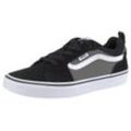 Sneaker VANS "FILMORE", Gr. 35, grau (schwarz), Leder, Veloursleder, sportlich, Schuhe Skaterschuh Sneaker low, mit dezentem Logoschriftzug auf der Lasche