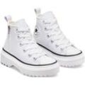 Sneaker CONVERSE "CHUCK TAYLOR ALL STAR LUGGED LIFT P", Gr. 33, weiß, Textil, sportlich, Schuhe