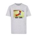 T-Shirt ABSOLUTE CULT "ABSOLUTE CULT Herren Kids Tom and Jerry - Hot Dog Basic T-Shirt", Jungen, Gr. 110/116, grau (erdgrau), 100% Baumwolle, bedruckt, casual, relaxed fit, Rundhals, Kurzarm, Shirts