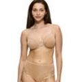 Minimizer-BH TRIUMPH "Ladyform Soft W X", Damen, Gr. 75, Cup G, beige, Microtouch, Spitze, Obermaterial: 50% Polyamid, 41% Polyester, 9% Elasthan, klassisch, BHs, verkleinert die Brust optisch um eine Cup-Größe