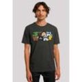 T-Shirt F4NT4STIC "Star Wars Character Logo", Herren, Gr. M, grau (anthrazit), Obermaterial: 100% Baumwolle, casual, regular fit, Rundhals, Kurzarm ohne Bündchen, Shirts, Premium Qualität