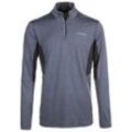 Langarmshirt ENDURANCE "LANBARK", Herren, Gr. L, schwarz (dunkelgrau, schwarz), 85% Polyester, 15% Elasthan, mehrfarbig, sportlich, normal, hoch geschlossener Ausschnitt, Langarm, Shirts, mit hochwertiger Sportausstattung