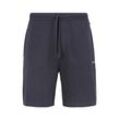 Pyjamashorts BOSS "Waffle Shorts", Herren, Gr. L, N-Gr, blau (dunkelblau 403), Jersey, Obermaterial: 60% Baumwolle, 40% Polyester, casual, Hosen