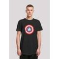 T-Shirt F4NT4STIC "Marvel Captain America Civil War Schild", Herren, Gr. XL, schwarz, Obermaterial: 100% Baumwolle, casual, regular fit, Rundhals, Kurzarm ohne Bündchen, Shirts, Print