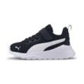 Sneaker PUMA "Anzarun Lite Sneakers Kinder", Kinder, Gr. 21, blau (peacoat weiß blau), Obermaterial: Textil, Synthetik; Futter: Textil; Innensohle: Textil; Laufsohle: Synthetik, Schuhe