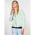 Lederjacke MAZE "Sedalina", Damen, Gr. L, grün (mint), Obermaterial: 100% Pork, Leder / Futter: 65% Polyester, 35% Baumwolle / Ärmelfutter: 100% Polyester, Jacken