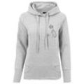 Kapuzenpullover MISTERTEE "MisterTee Herren Ladies Only Love Hoody", Damen, Gr. L, grau, 60% Baumwolle, 40% Polyester, unifarben, casual, normal, Langarm, Pullover